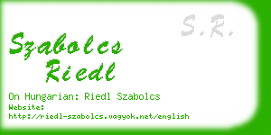 szabolcs riedl business card